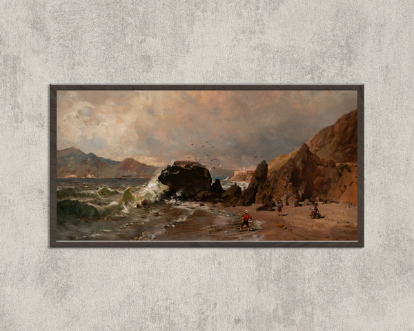 Thomas Hill — A View of Fort Point from Baker Beach, San Francisco | Landscape Fine Art Print