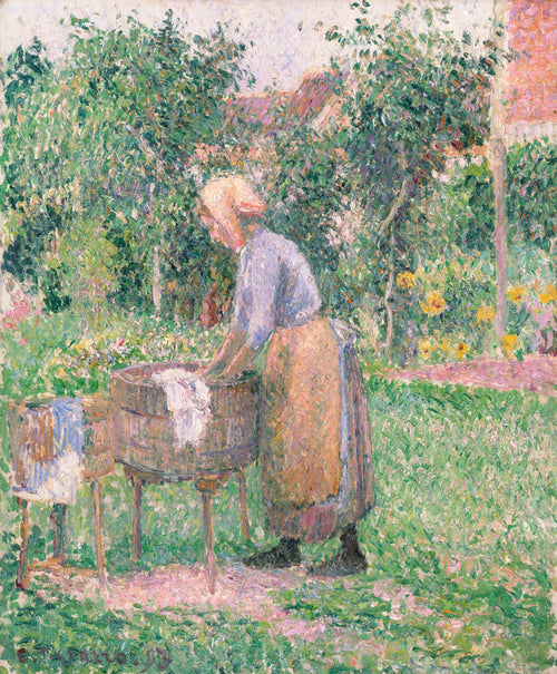 Camille Pissarro — A Washerwoman at Eragny | Fine Art Print