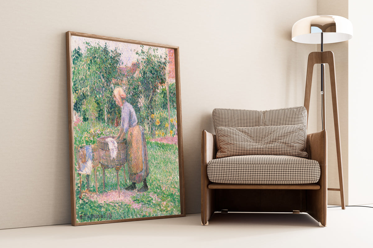 Camille Pissarro — A Washerwoman at Eragny | Fine Art Print