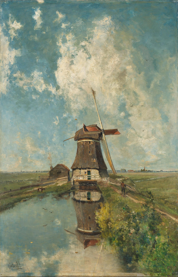 Paul Joseph Constantin Gabriël — A Windmill on a Polder Waterway, Known as 'In the Month of July' | Fine Art Print
