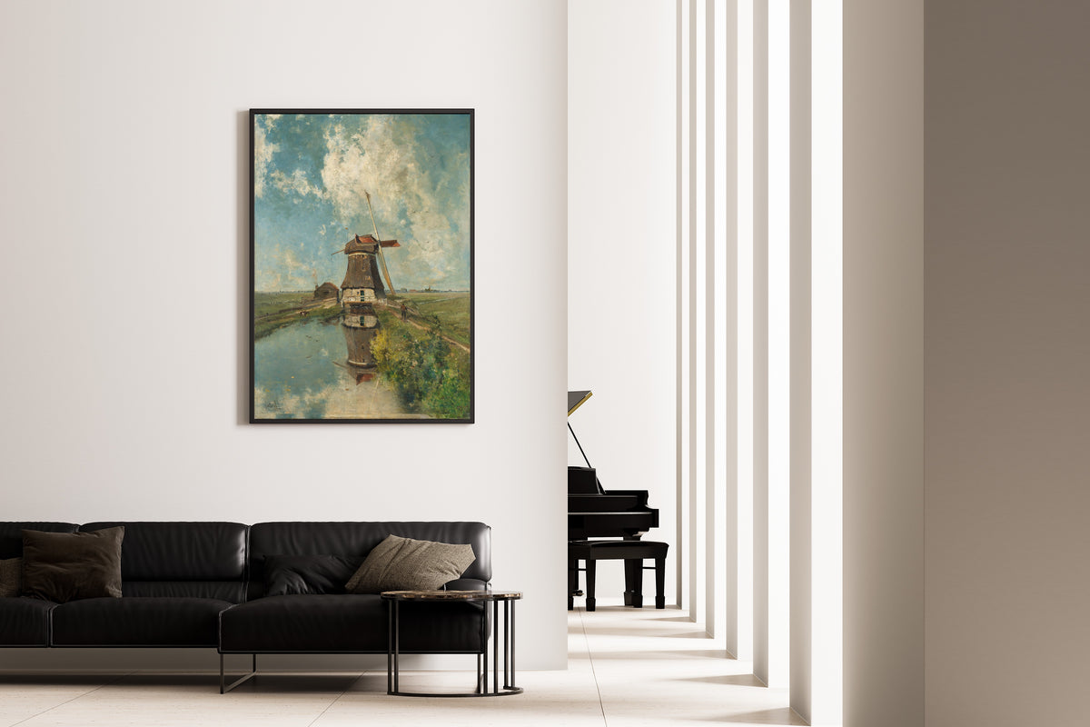 Paul Joseph Constantin Gabriël — A Windmill on a Polder Waterway, Known as 'In the Month of July' | Fine Art Print
