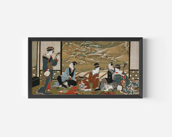 Utagawa Toyoharu — A Winter Party | Japanese Ink Painting Art Print