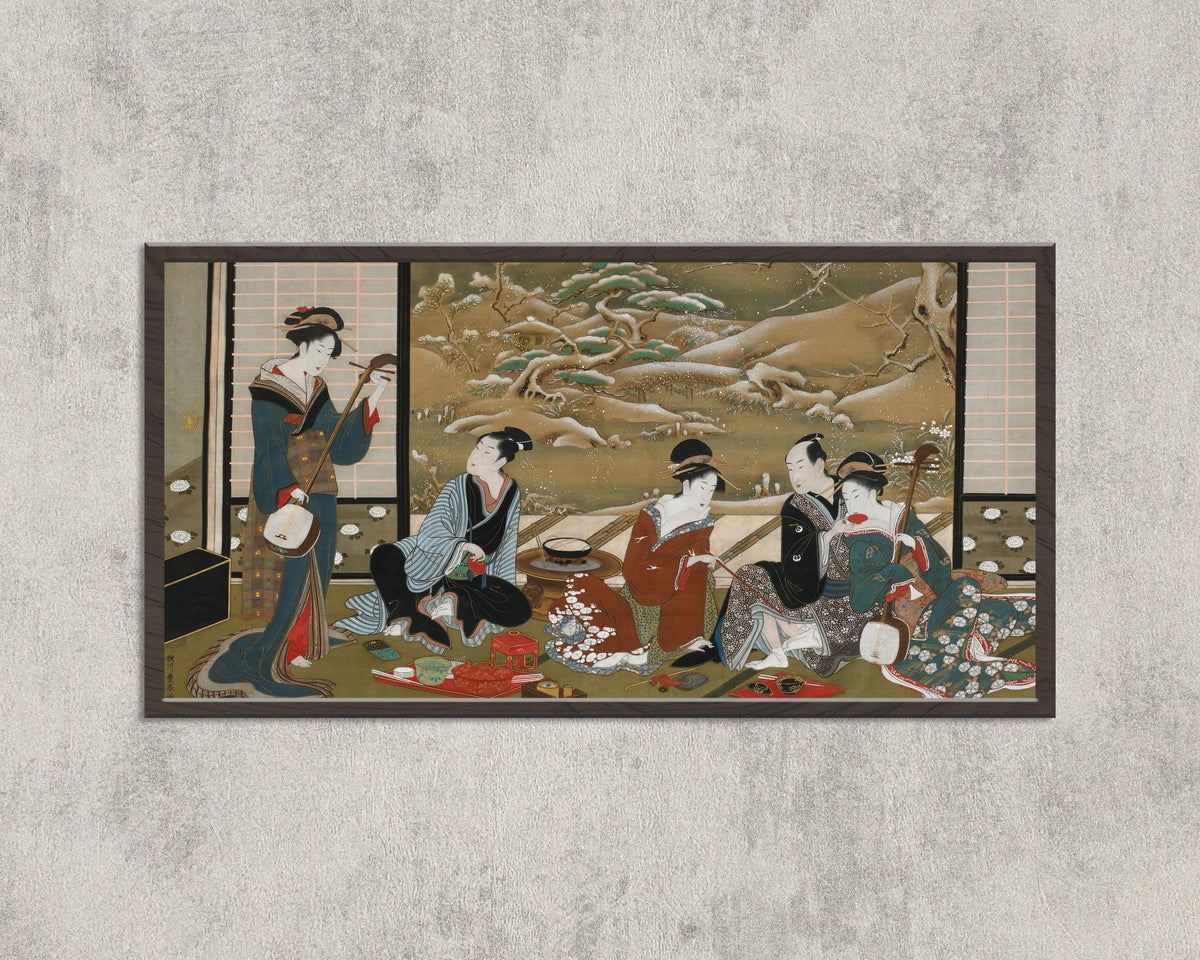 Utagawa Toyoharu — A Winter Party | Japanese Ink Painting Art Print