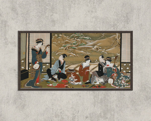 Utagawa Toyoharu — A Winter Party | Japanese Ink Painting Art Print