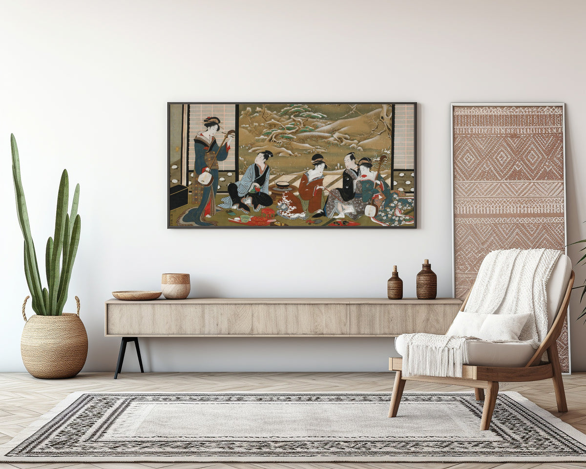 Utagawa Toyoharu — A Winter Party | Japanese Ink Painting Art Print