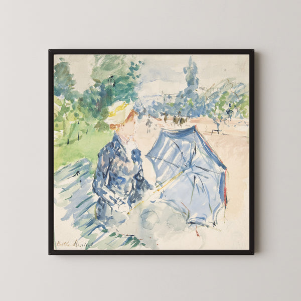 Berthe Morisot — A Woman Seated at a Bench on the Avenue du Bois | Fine Art Print