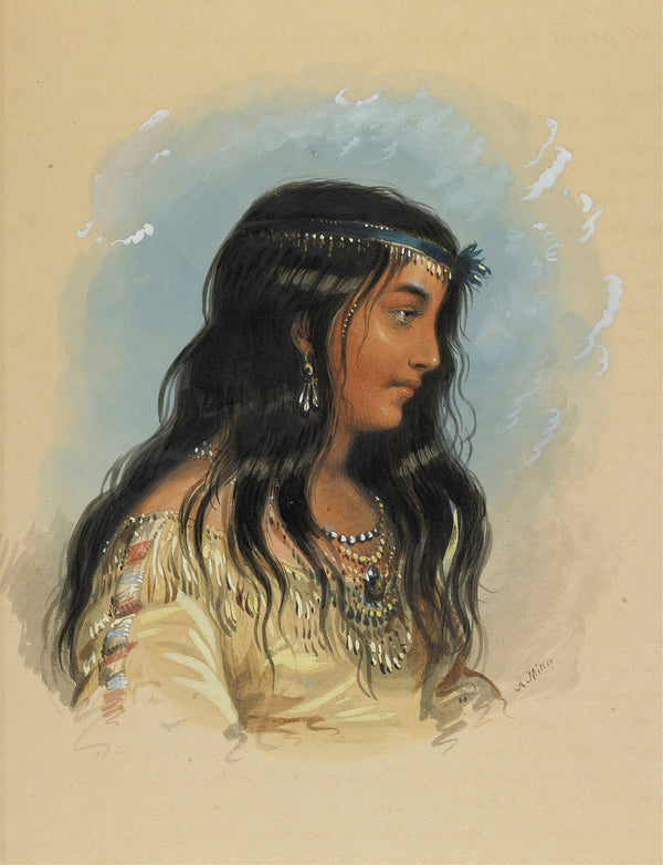 Alfred Jacob Miller — A Young Woman of the Flat Head Tribe | Western Art Print