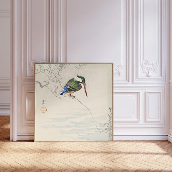 Ohara Koson — A Kingfisher | Japanese Bird & Flower Woodblock Print