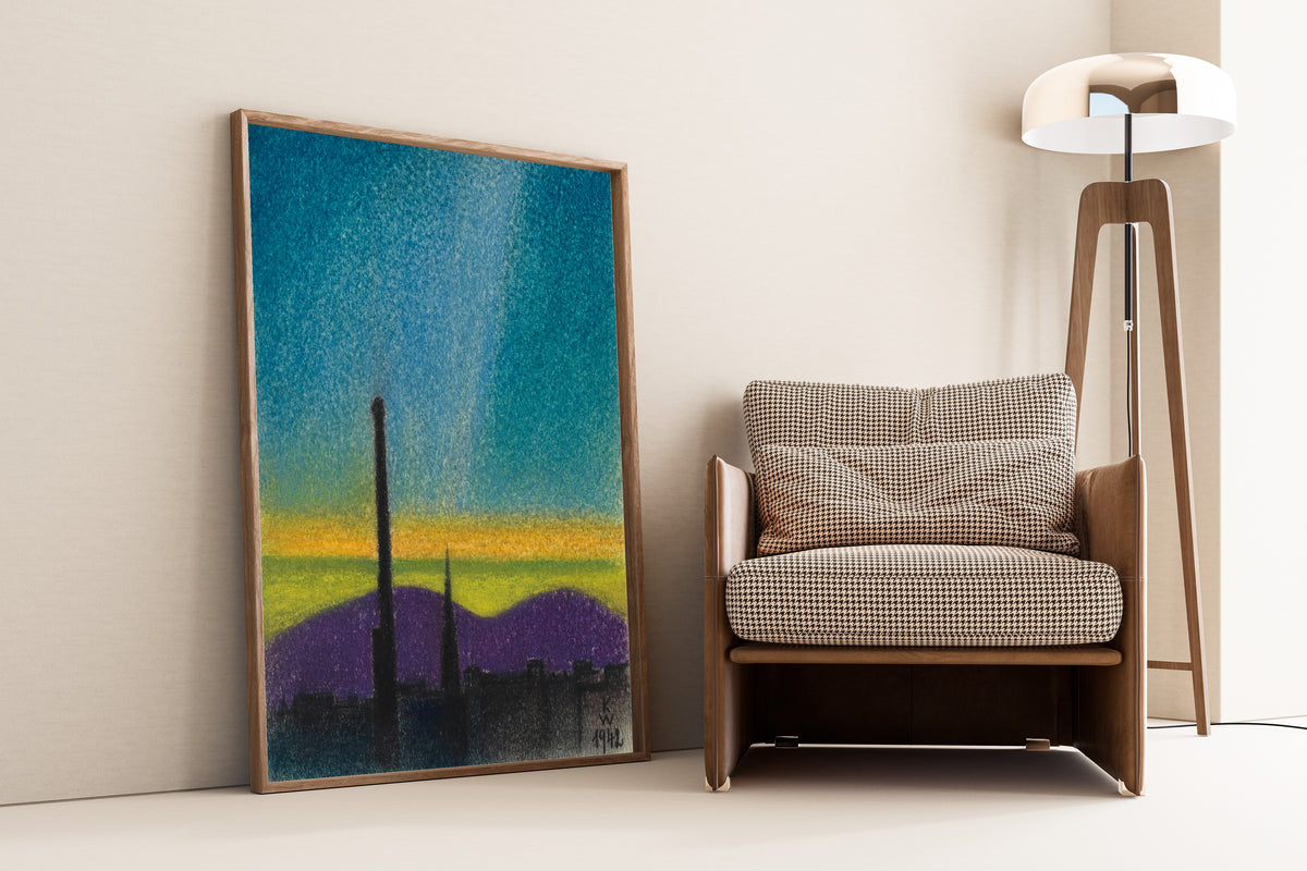 Karl Wiener — Abendlandschaft Wien (Evening Landscape, Vienna) | Modernist Landscape Print
