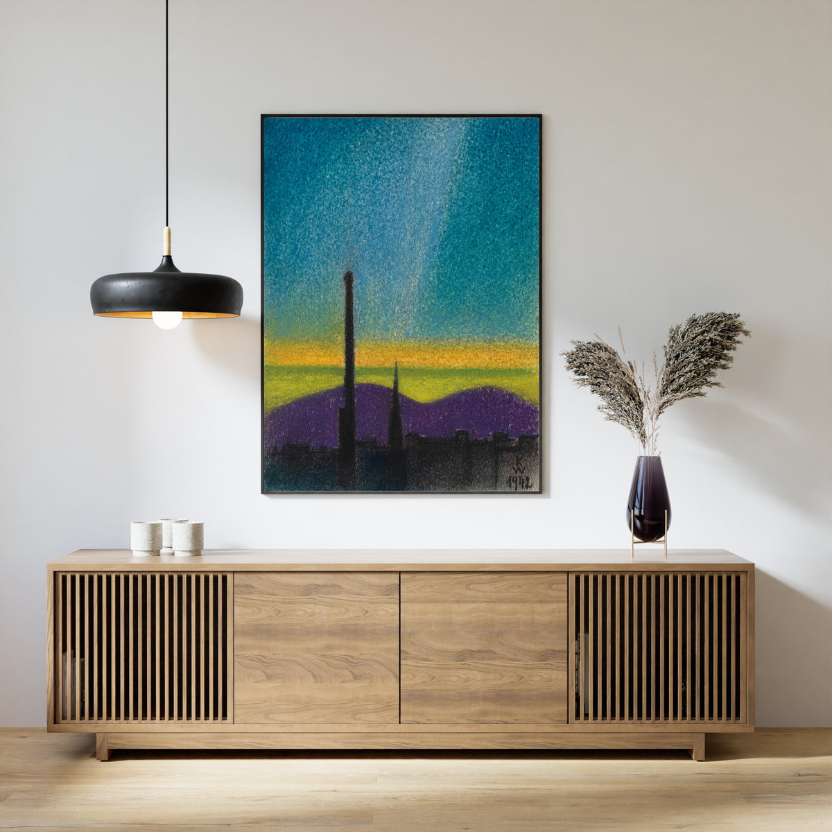 Karl Wiener — Abendlandschaft Wien (Evening Landscape, Vienna) | Modernist Landscape Print