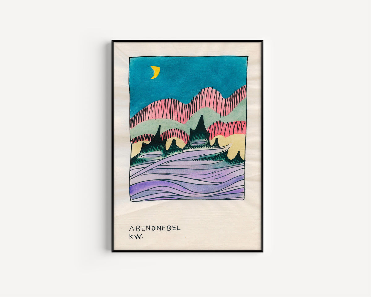 Karl Wiener — Abendnebel (Evening Mist) | Modernist Landscape Print