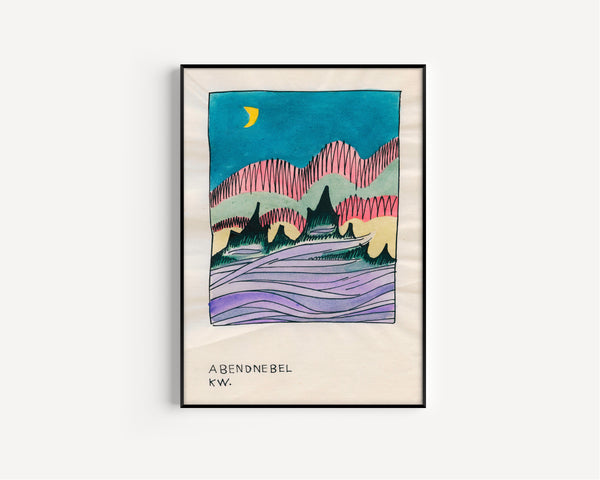 Karl Wiener — Abendnebel (Evening Mist) | Modernist Landscape Print