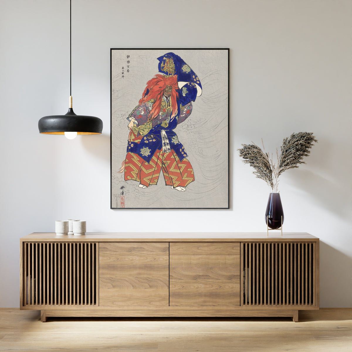 Tsukioka Kōgyo — Actor in the Role of the Dragon God Kasuga (Aug–1925) | Japanese Woodblock Print (Ukiyo-e)