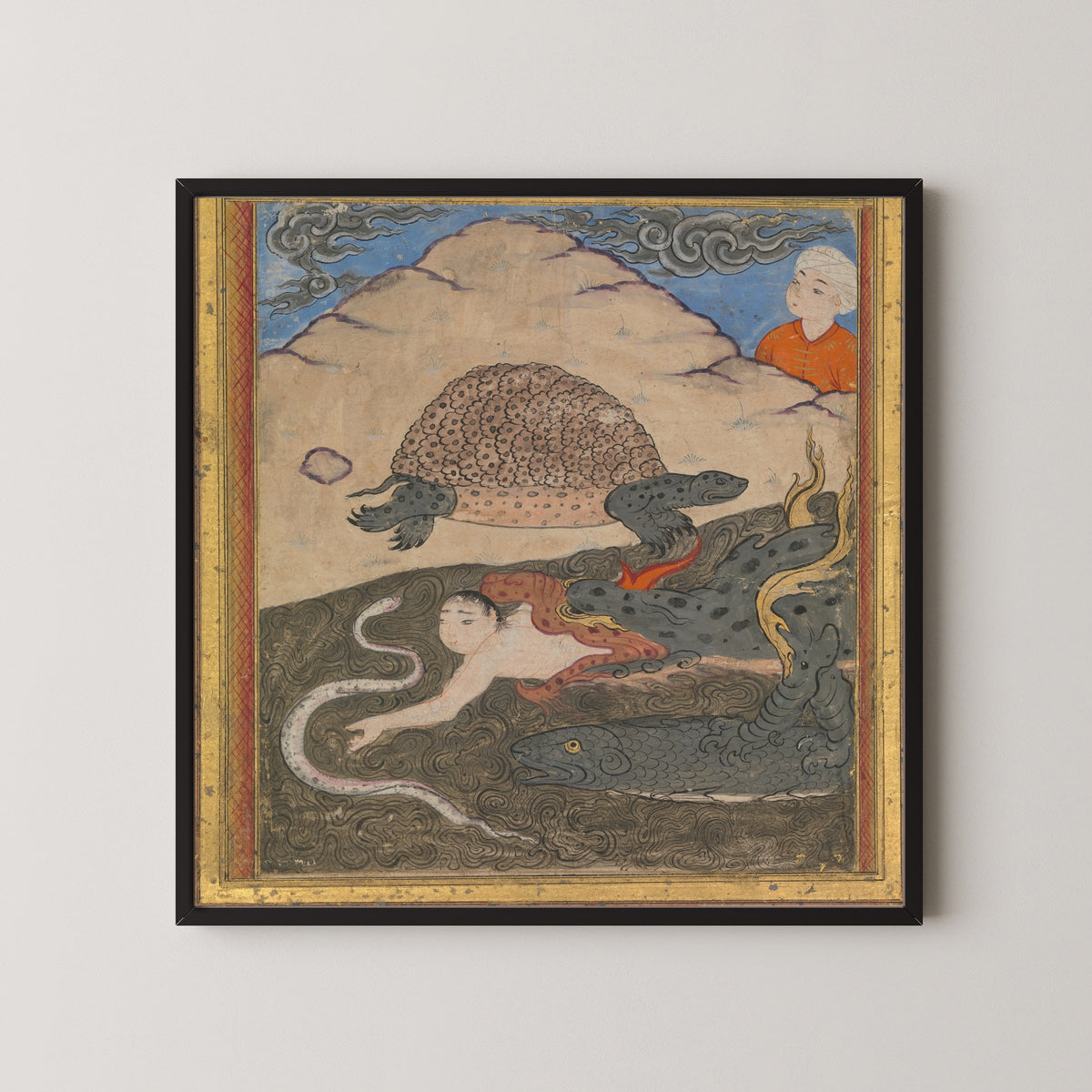 Aja'ib al-Makhluqat: The Tortoise | Persian Miniature Art Print