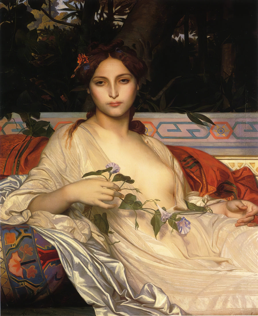 Alexandre Cabanel — Albaydé | Art Print shown to scale on a wall above a sofa