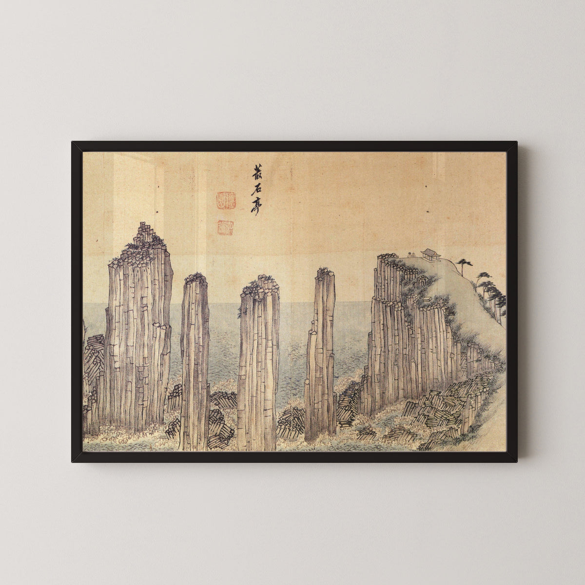 Kim Hong-do (Danwon) — Album of Four Districts around Mt. Geumgang: Chongseokjeong | Korean Painting Art Print