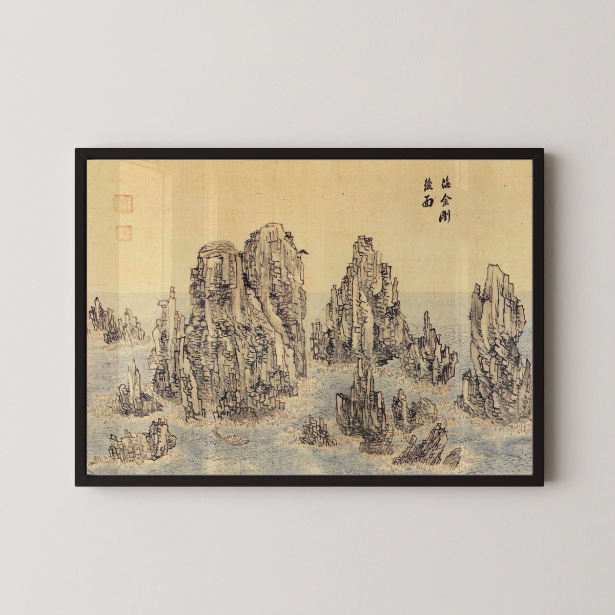 Kim Hong-do (Danwon) — Album of Four Districts around Mt. Geumgang: Rear View of Haegeumgang | Korean Painting Art Print