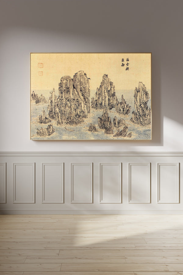 Kim Hong-do (Danwon) — Album of Four Districts around Mt. Geumgang: Rear View of Haegeumgang | Korean Painting Art Print
