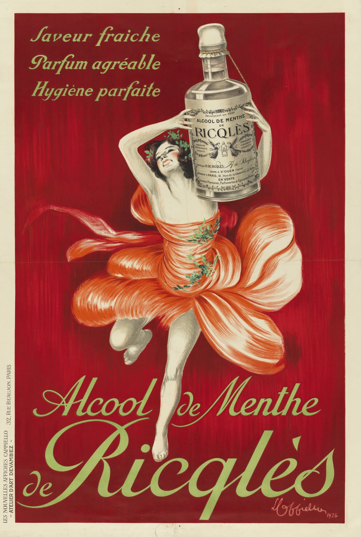 Leonetto Cappiello — Alcool de menthe de Ricqlès | Vintage Poster Print