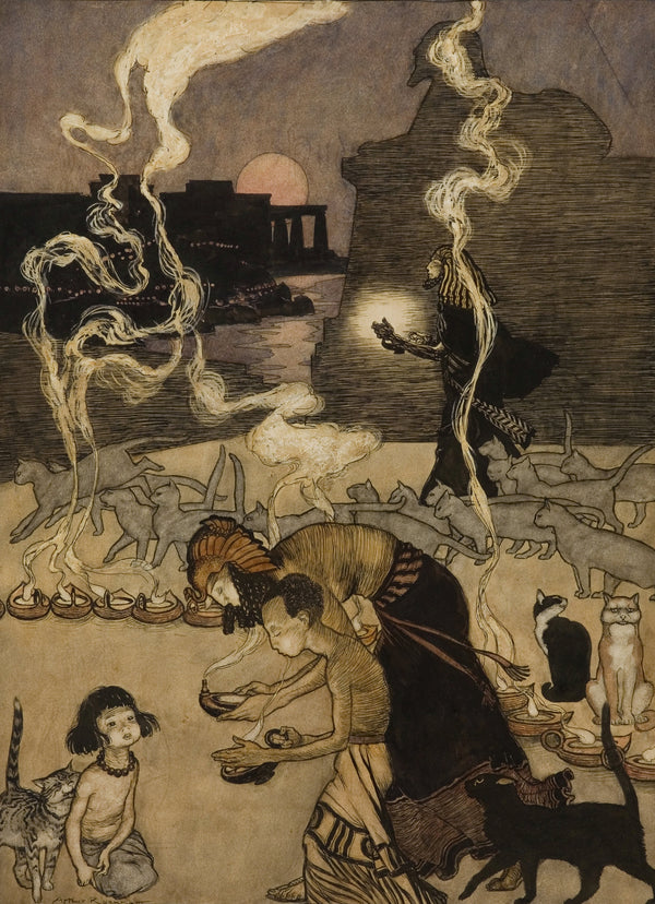 Arthur Rackham — All Through Egypt Every Man Burns a Lamp | Fairy Tale Illustration Print