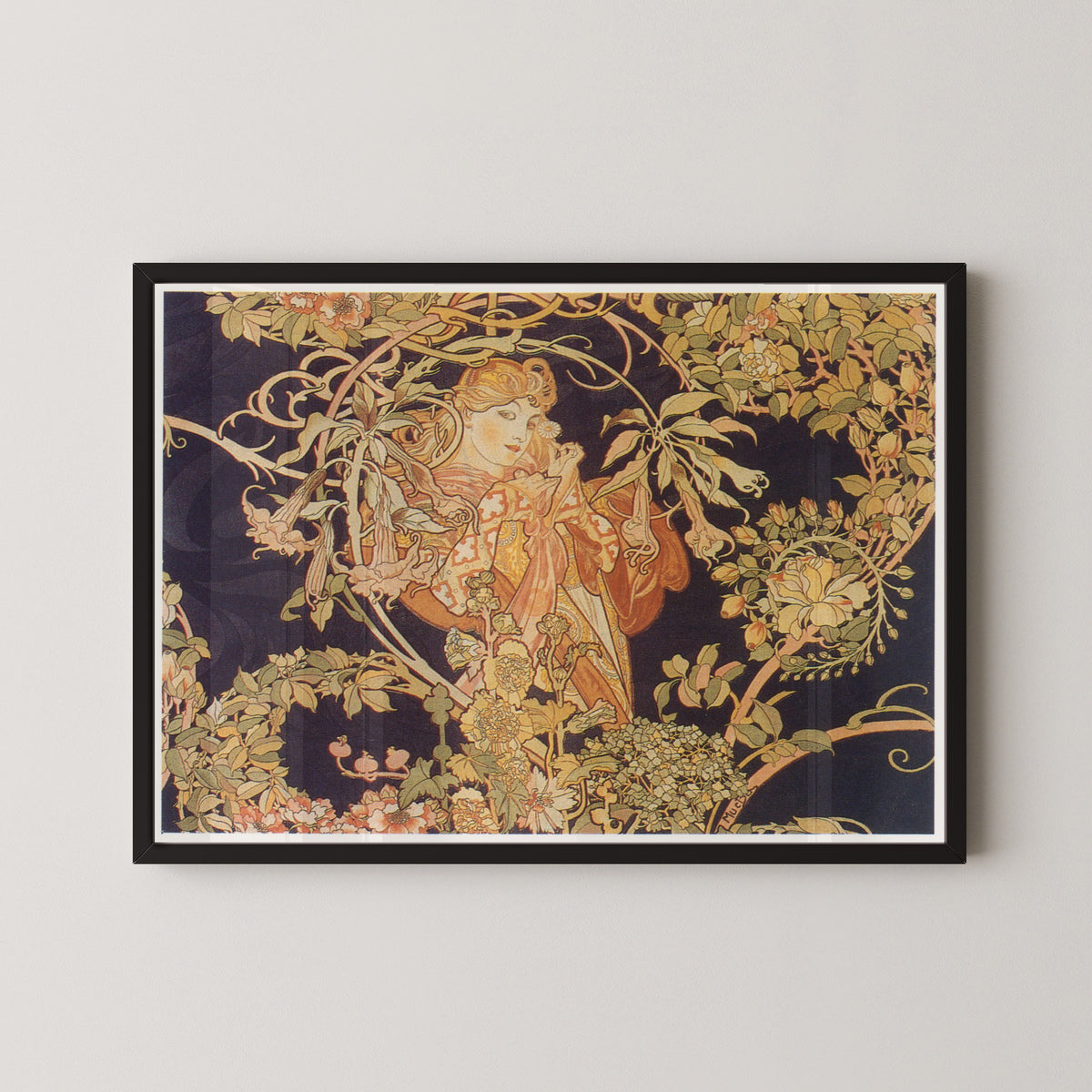 Alphonse Mucha — Woman with Daisy | Art Nouveau Print