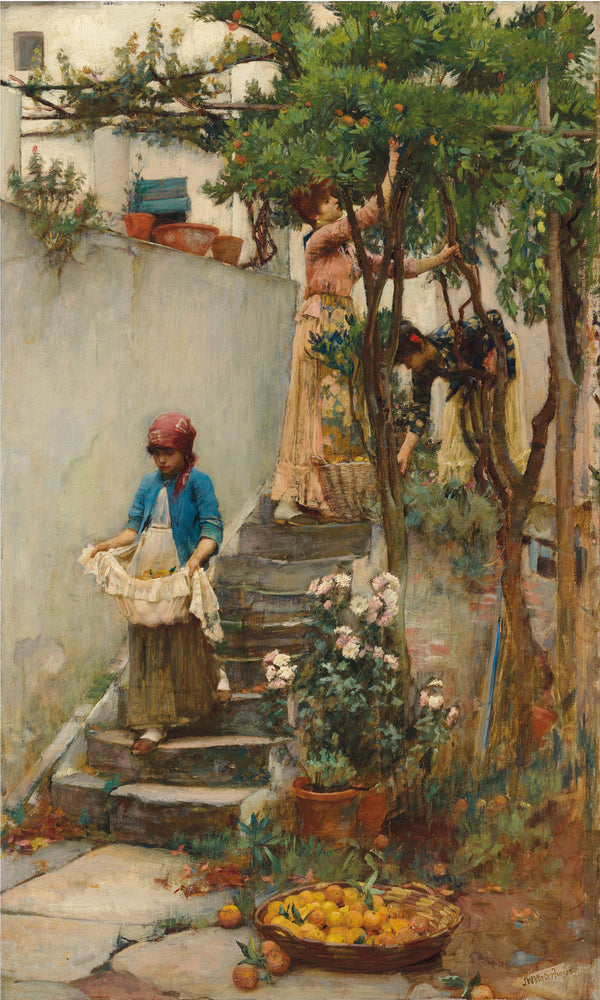 John William Waterhouse — An Orange Garden | Pre-Raphaelite Art Print