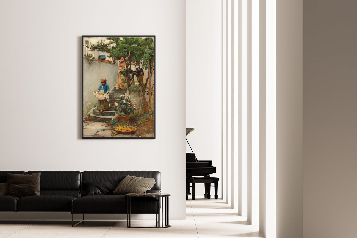 John William Waterhouse — An Orange Garden | Pre-Raphaelite Art Print