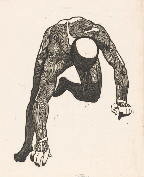 Reijer Stolk — Anatomical Study | Woodcut Print