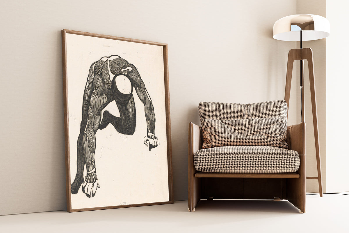 Reijer Stolk — Anatomical Study | Woodcut Print