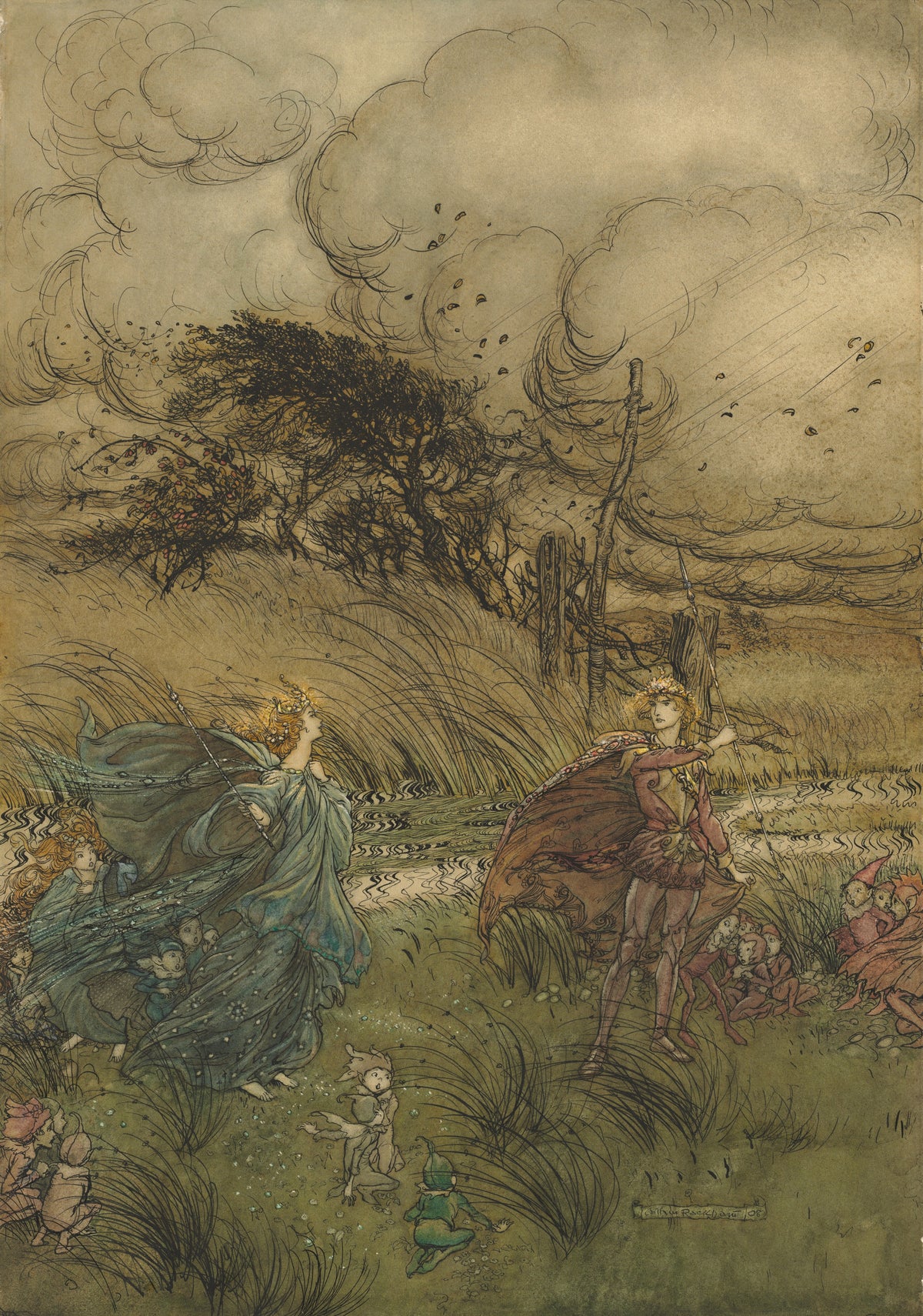 Arthur Rackham — And Now They Never Meet in Grove or Green | Shakespeare Illustration Print