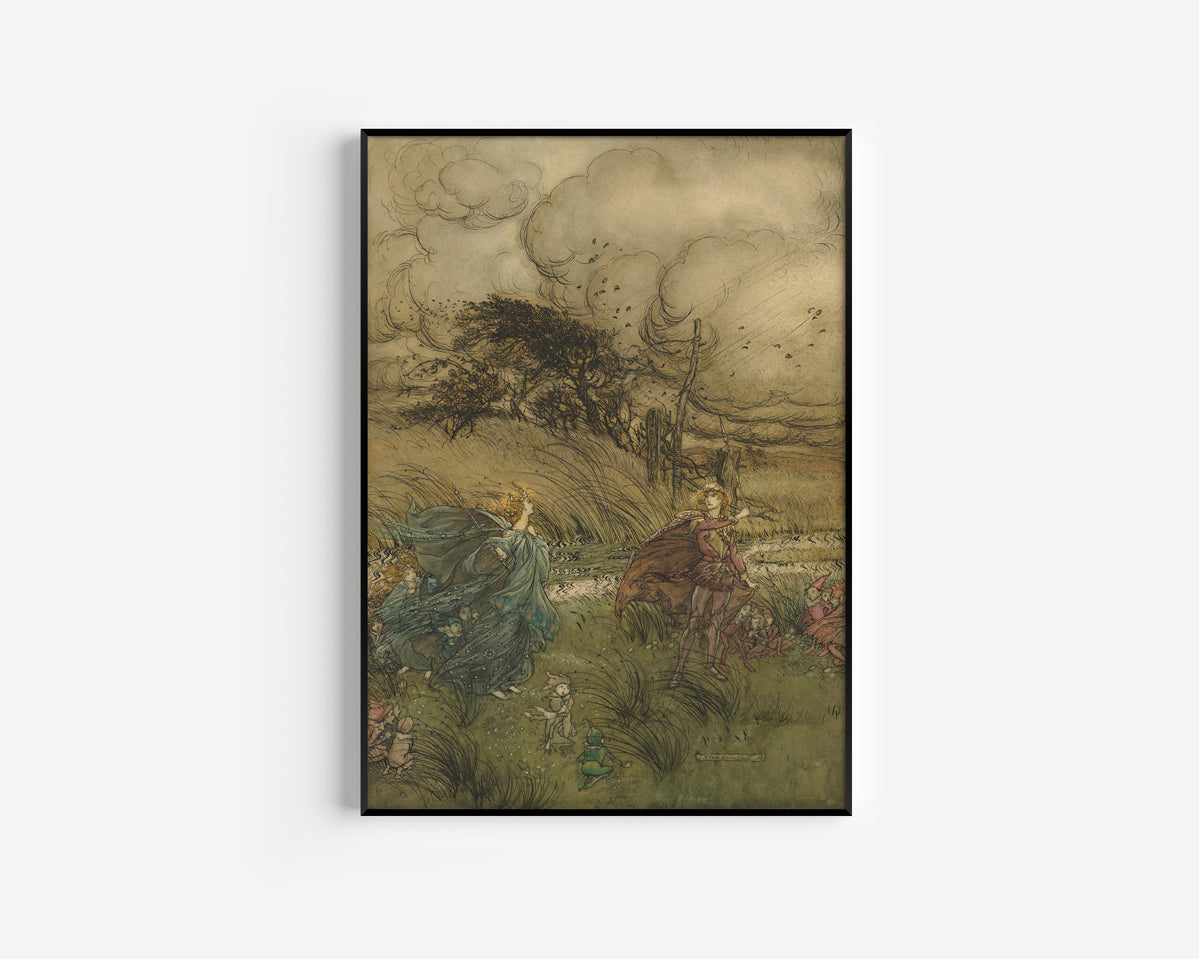 Arthur Rackham — And Now They Never Meet in Grove or Green | Shakespeare Illustration Print