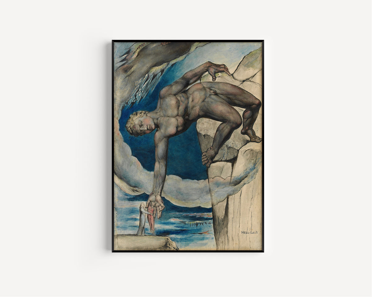 William Blake — Antaeus Setting down Dante and Virgil | Symbolist Art Print