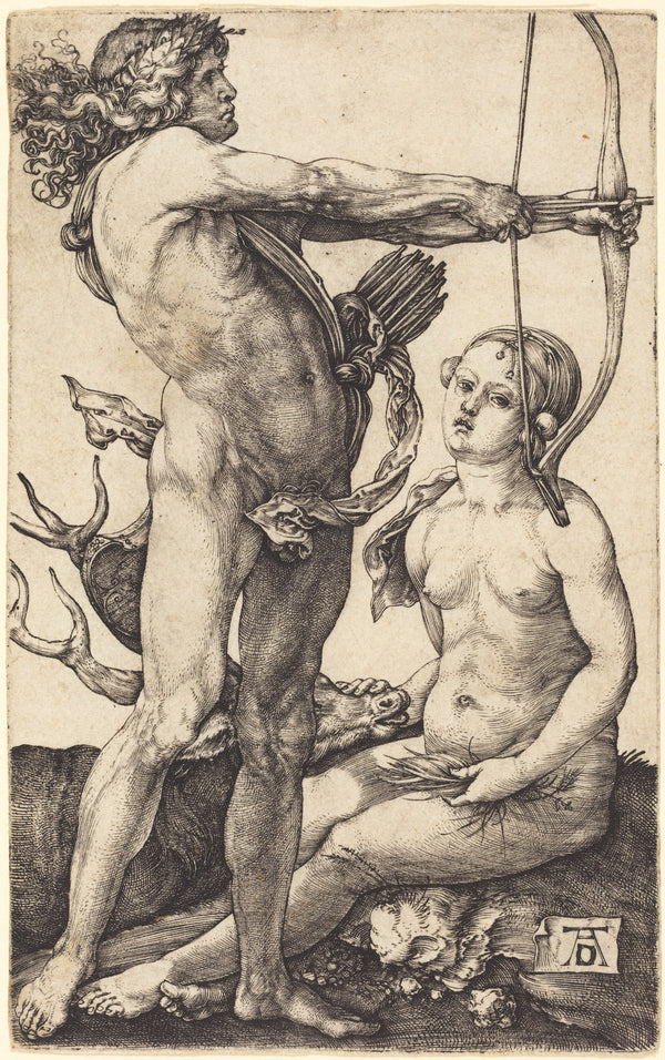 Albrecht Dürer — Apollo and Diana | Engraving Print