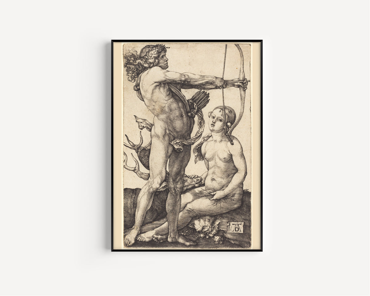 Albrecht Dürer — Apollo and Diana | Engraving Print