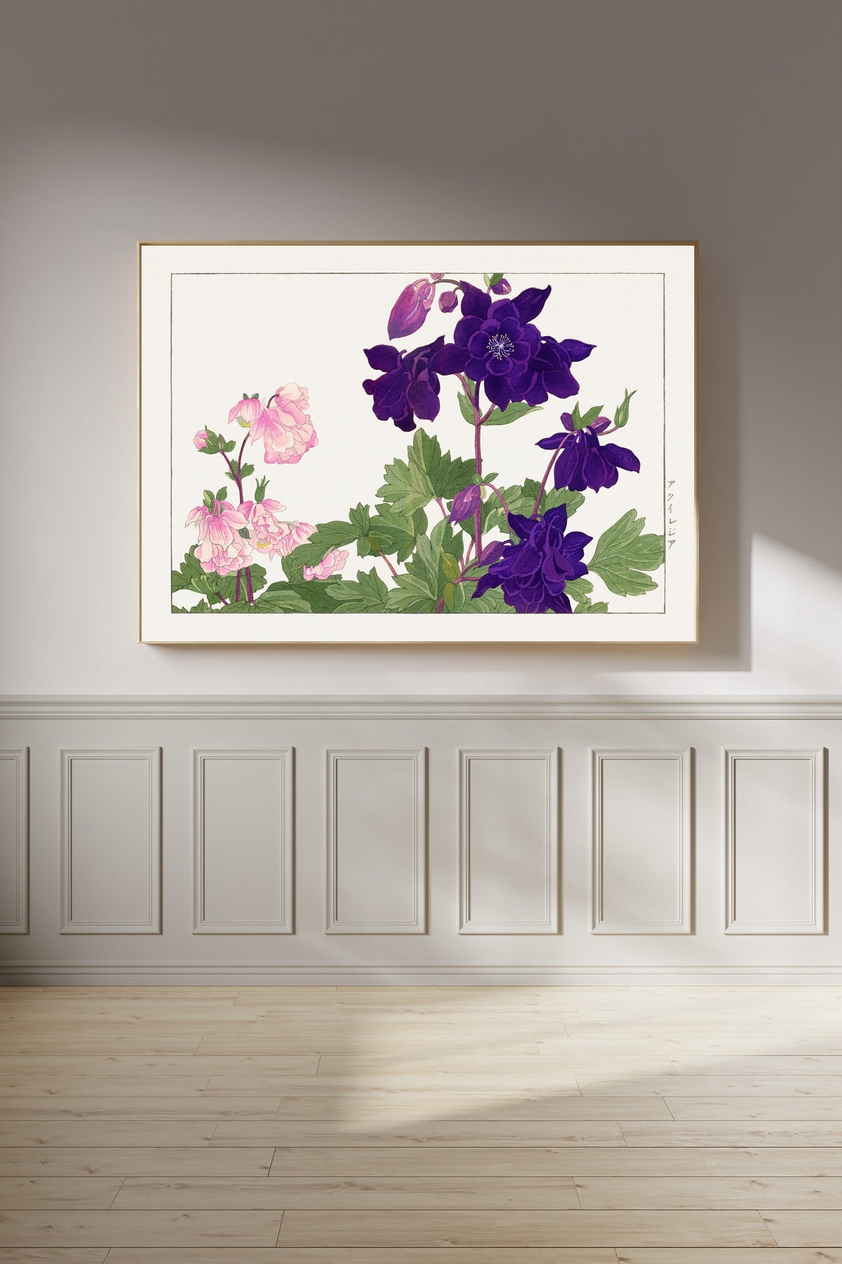 Tanigami Kōnan — Aquilegia flower | Japanese Botanical Woodblock Print