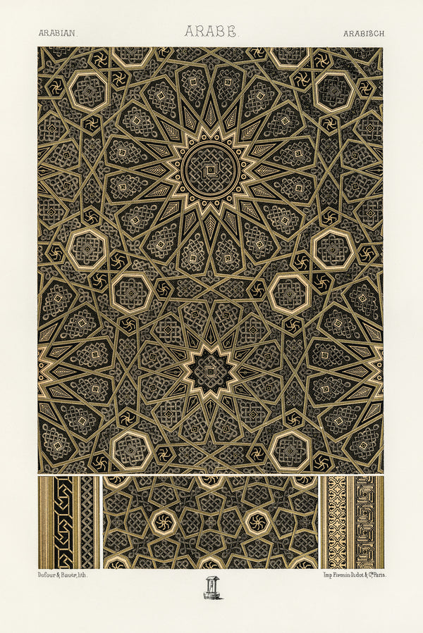 Auguste Racinet — Arabian (L'Ornement Polychrome plate) | Chromolithograph Print
