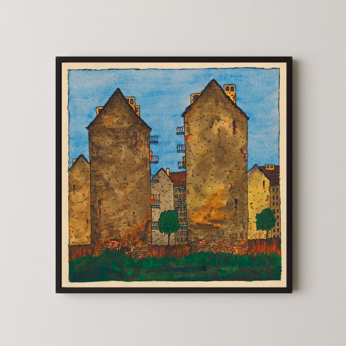 Karl Wiener — Arbeitervillen (Workers' Villas) | Expressionist Art Print