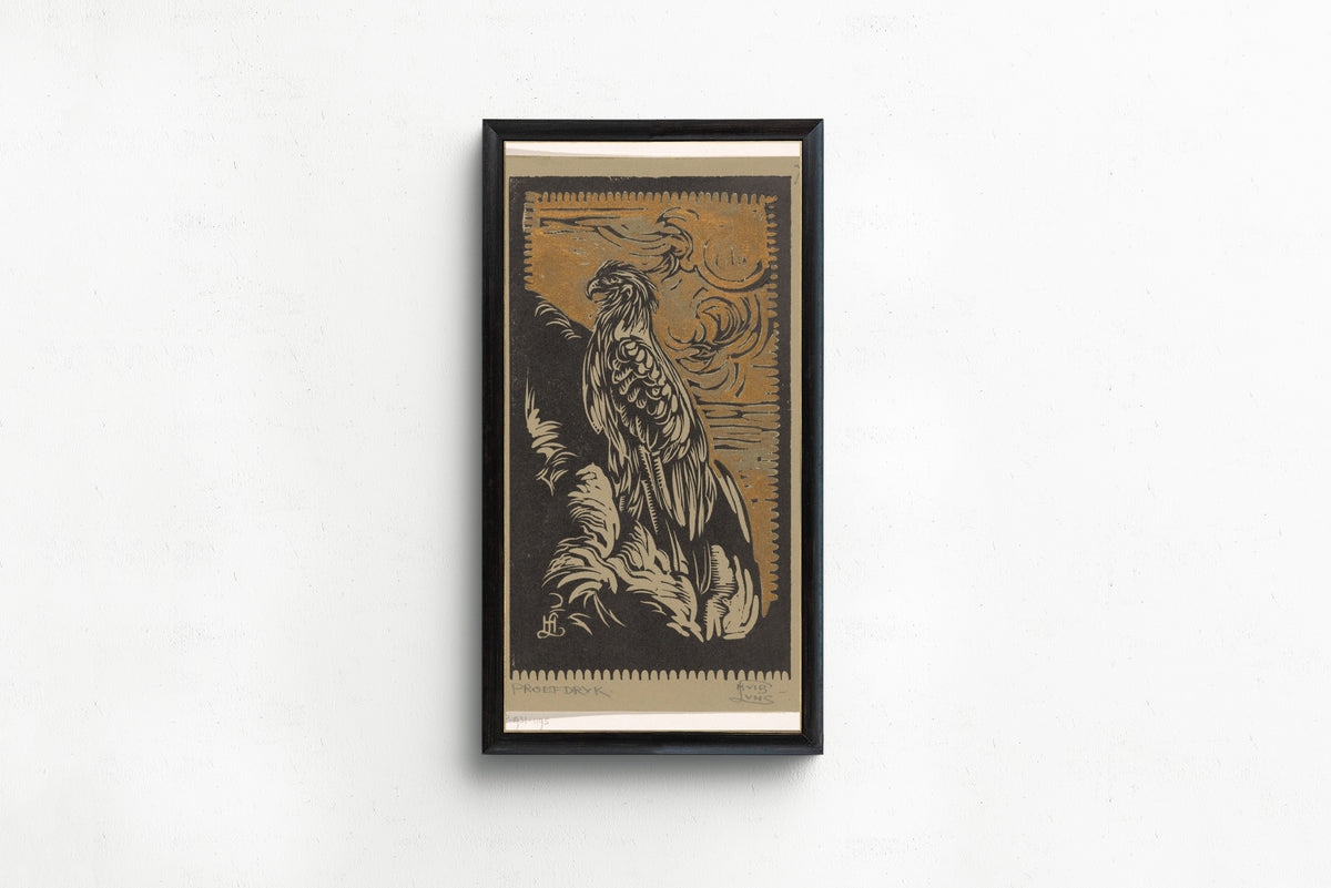 Huib Luns — Arend [Eagle] | Art Nouveau Woodcut Print