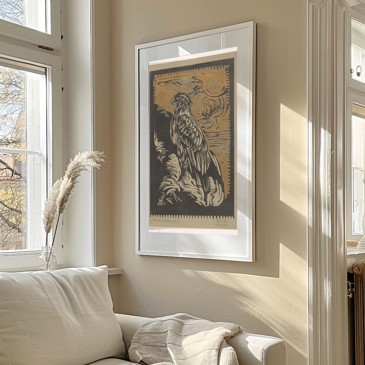 Huib Luns — Arend [Eagle] | Art Nouveau Woodcut Print