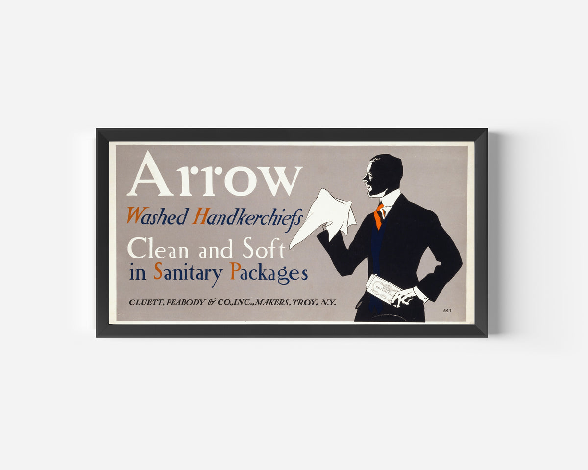 Edward Penfield — Arrow Washed Handkerchiefs | Vintage Poster Print