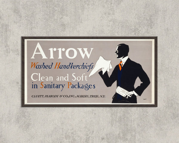 Edward Penfield — Arrow Washed Handkerchiefs | Vintage Poster Print