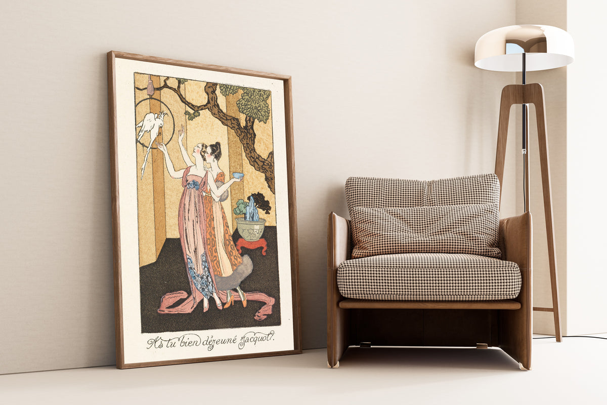 George Barbier — As tu bien déjeuné Jacquot? | Art Deco Fashion Print
