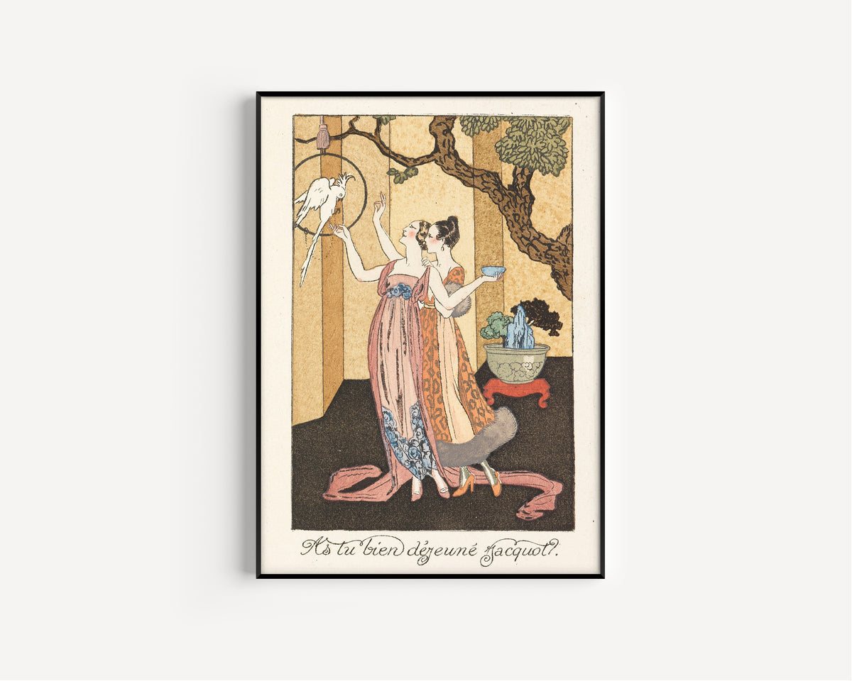 George Barbier — As tu bien déjeuné Jacquot? | Art Deco Fashion Print