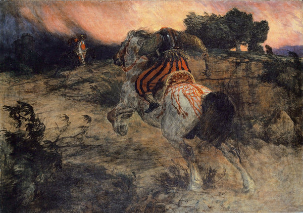 Arnold Böcklin — Astolf Riding Away with the Head of Orill | Symbolist Art Print