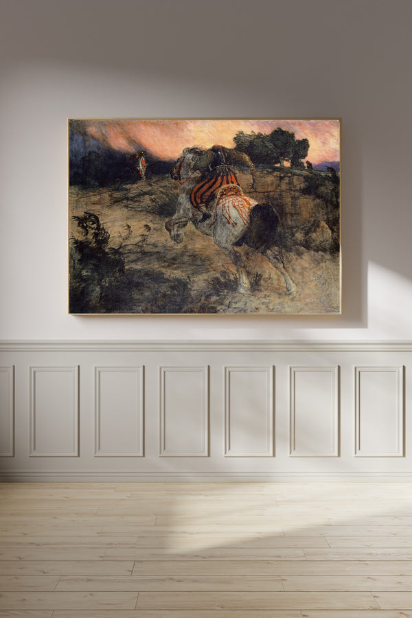 Arnold Böcklin — Astolf Riding Away with the Head of Orill | Symbolist Art Print