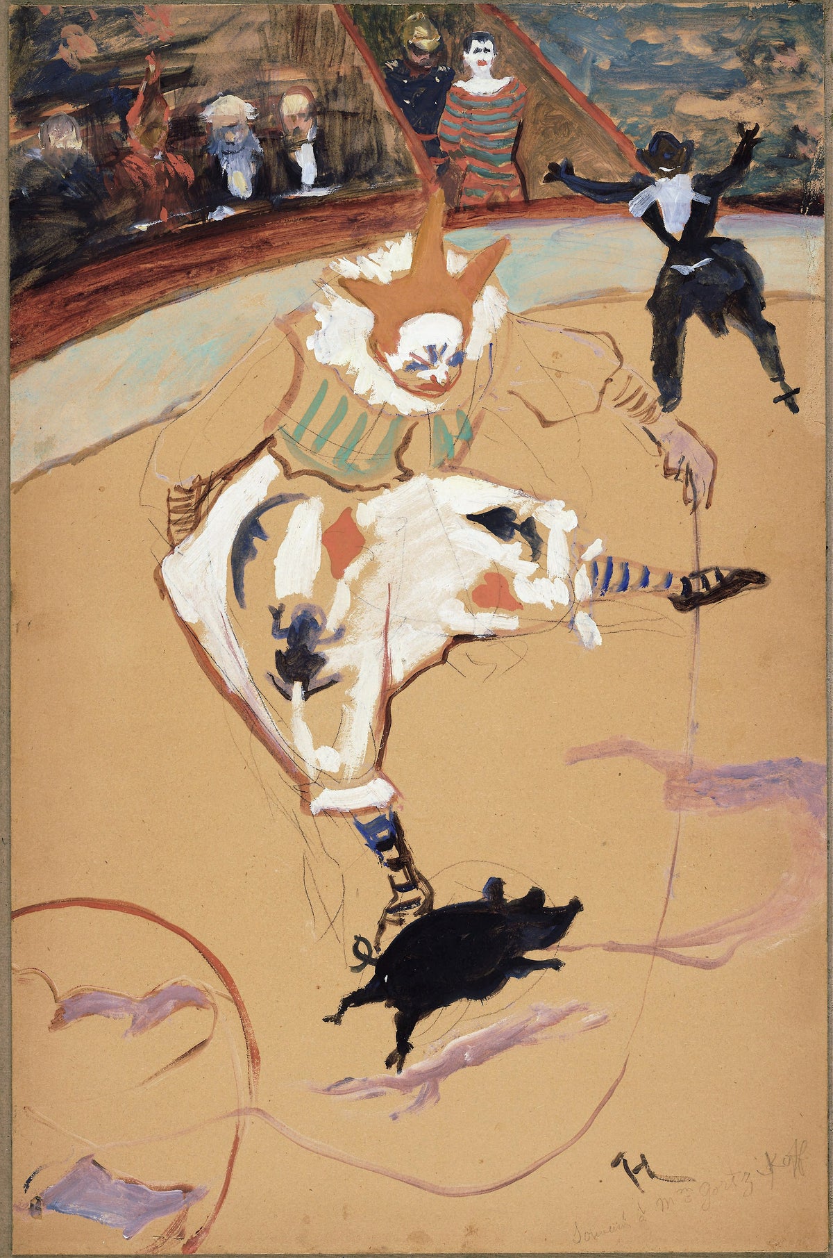 Henri de Toulouse-Lautrec — At the Circus Fernando: Medrano with a Piglet | Fine Art Print