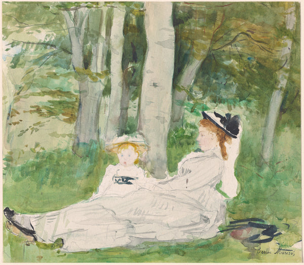 Berthe Morisot — At the Edge of the Forest (Edma and Jeanne) | Fine Art Print