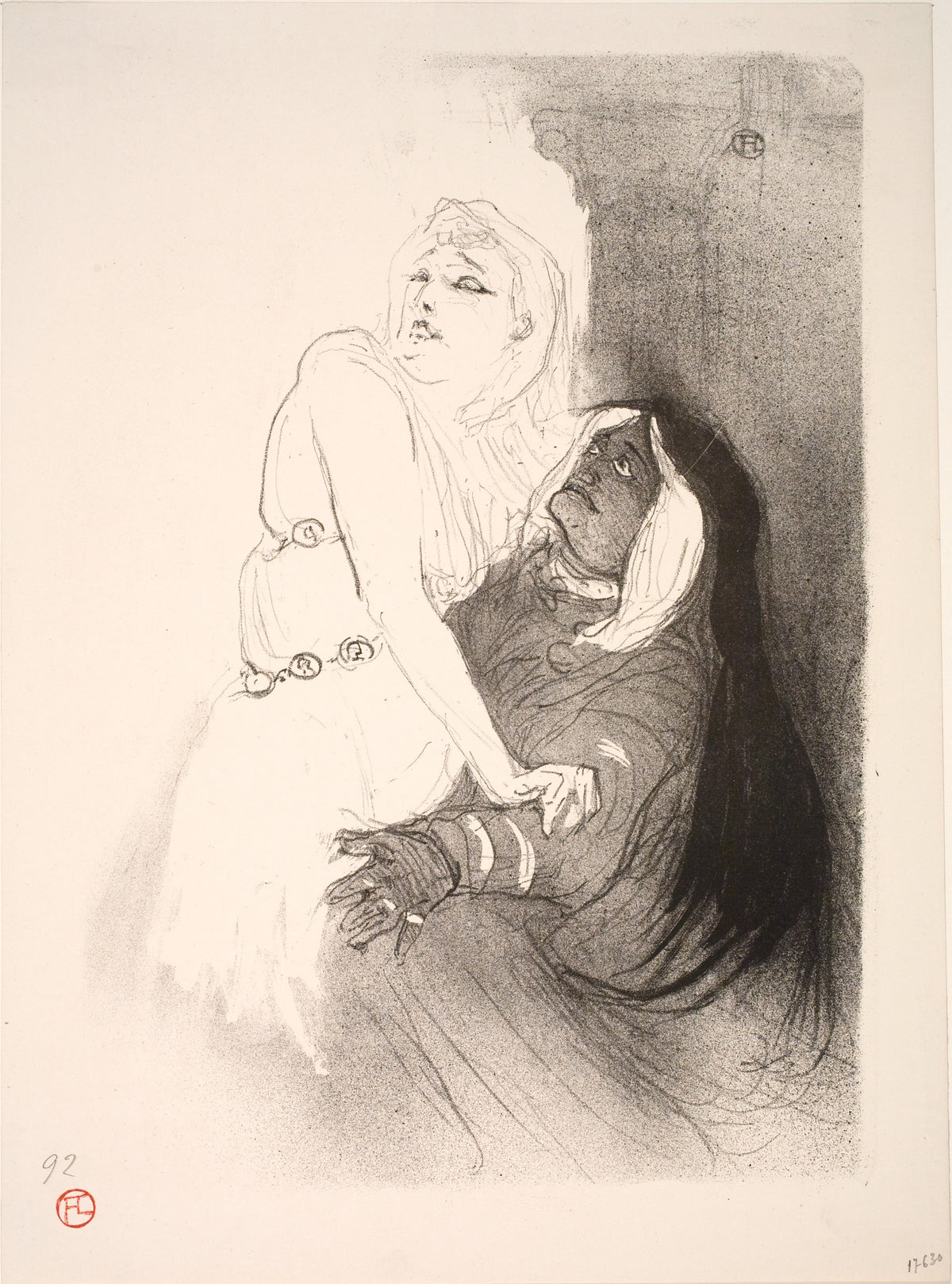 Henri de Toulouse-Lautrec — At the Renaissance: Sarah Bernhardt in Phèdre | Lithograph Print