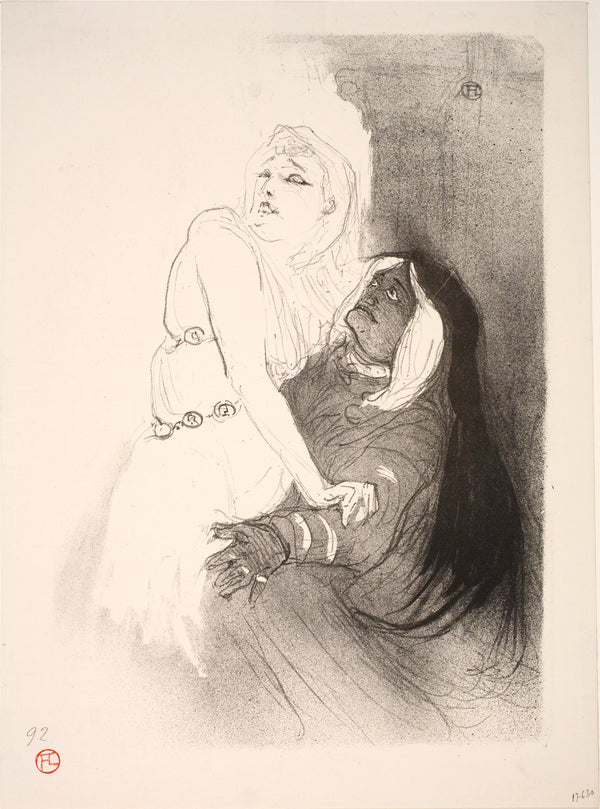 Henri de Toulouse-Lautrec — At the Renaissance: Sarah Bernhardt in Phèdre | Lithograph Print