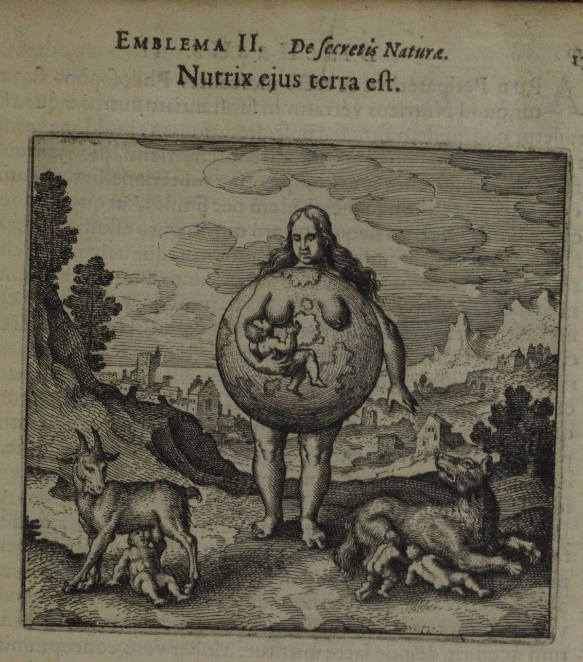 Michael Maier — Atalanta Fugiens, Emblem 2: The Earth Is Its Nurse | Alchemical Engraving Print